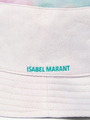 Isabel Marant Hayley Logo-embroidered Tie-dye Bucket Hat - Multi
