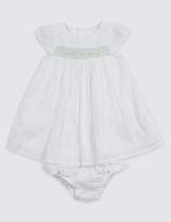 Thumbnail for your product : Marks and Spencer 2 Piece Pure Cotton Frill Dress & Knicker