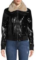 Thumbnail for your product : Highline Collective Faux Fur-Trimmed Aviator Jacket