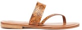 Thumbnail for your product : Álvaro González Alberta Snakeskin Slides - Orange