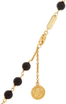 Thumbnail for your product : Dolce & Gabbana + V&A gold-plated, onyx and glass rosary necklace