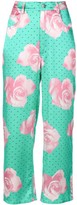 Thumbnail for your product : Fleur Du Mal Floral Printed Trousers