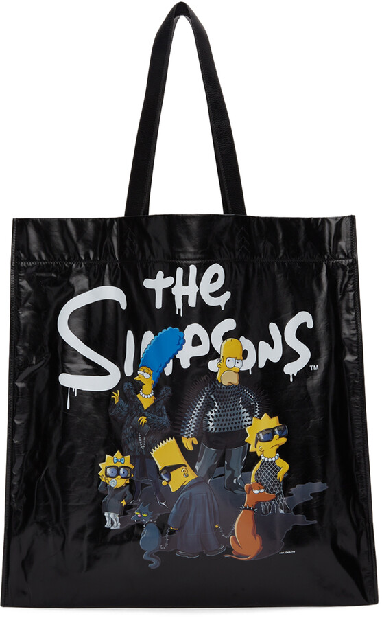 Balenciaga Black The Simpsons Edition Shopper Tote Bag - ShopStyle