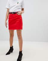 Thumbnail for your product : Pieces Coloured Denim Skirt