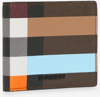 Burberry - colour block check bifold wallet - men - dstore online