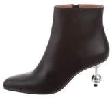 Thumbnail for your product : Marni Leather Round-Toe Ankle Boots