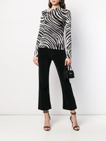 Thumbnail for your product : Versace Zebra Print Asymmetric Blouse