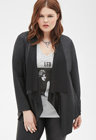 Thumbnail for your product : Forever 21 FOREVER 21+ Coated Draped Cardigan