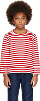 Thumbnail for your product : Comme des Garçons PLAY Kids Red & White Heart Long Sleeve T-Shirt