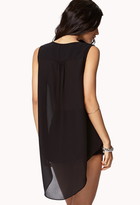 Thumbnail for your product : Forever 21 Contemporary Spiked Shoulder High-Low Top