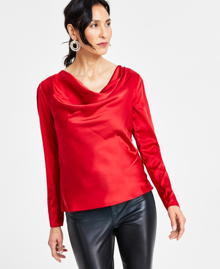 macys satin blouses