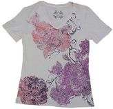 Thumbnail for your product : Nicole Miller Fashion T-shirt, Size Small Color White NWT Floral Print