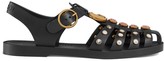 Thumbnail for your product : Gucci Rubber sandal with crystals