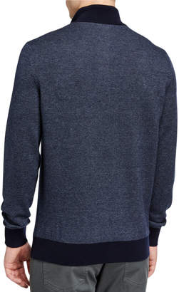 Ermenegildo Zegna Men's Textured Quarter-Zip Sweater