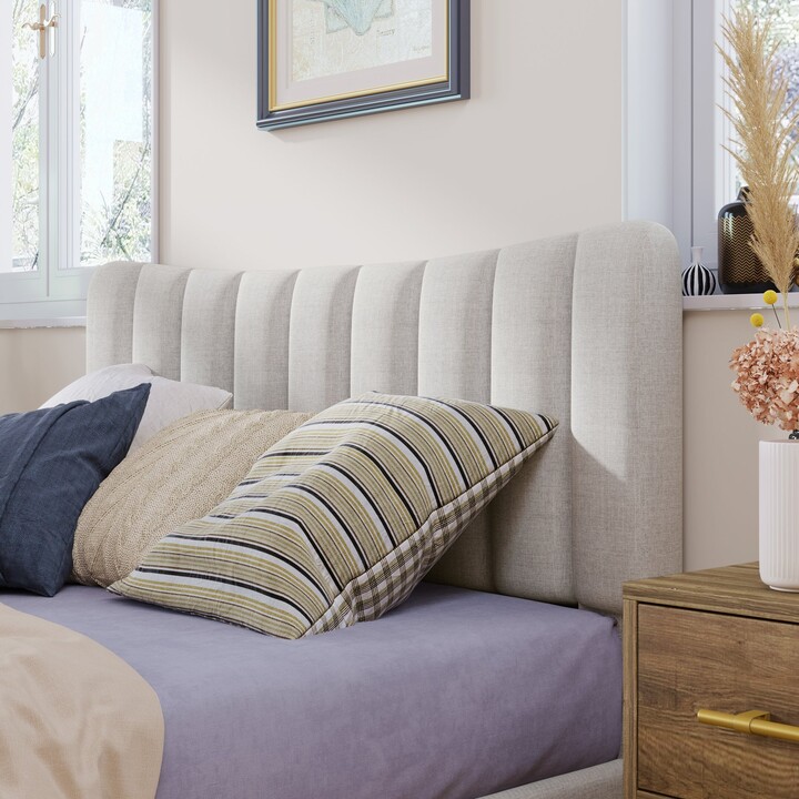 Platform Bed Frame with Vertical Channel Tufted Headboard ShopStyle