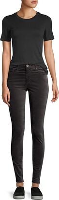 AG Jeans Farrah High-Rise Velvet Skinny Pants