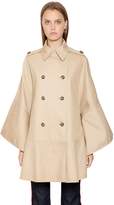 Red Valentino Trench Cape Double Boutonnage En Coton