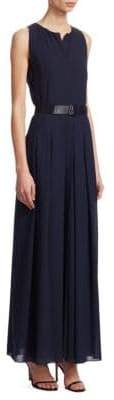 Akris Women's Wool Crepe Maxi Dress - Denim - Size 6
