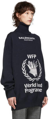 Balenciaga Navy World Food Programme Turtleneck
