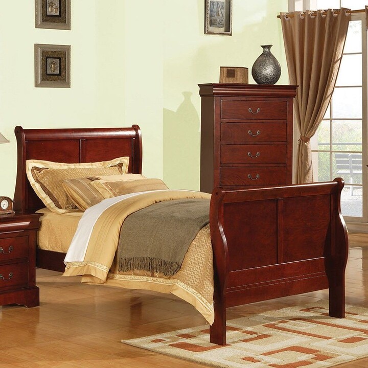 Cherry Sleigh Bed The World S, Twin Size Sleigh Bed Cherry Blossom