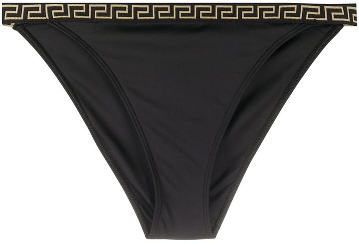Versace Greca trim bikini bottoms - ShopStyle Two Piece Swimsuits