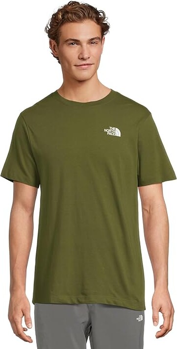 The North Face Evolution Box Camo Fill Short Sleeve T-Shirts Graphic Men's T Shirt Woodland Green : SM, Cotton