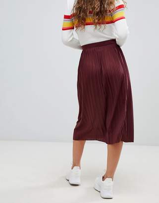 ASOS Design DESIGN pleated midi skirt in jersey