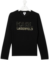 Thumbnail for your product : Karl Lagerfeld Paris TEEN glitter logo sweatshirt
