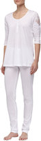 Thumbnail for your product : La Perla L Perl Maya Long Stretch Knit Robe, White