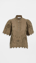 Thumbnail for your product : Sea Fern Eyelet Short Sleeve Top