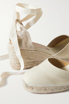Thumbnail for your product : Castaner Carina 60 Canvas Wedge Espadrilles - Ivory