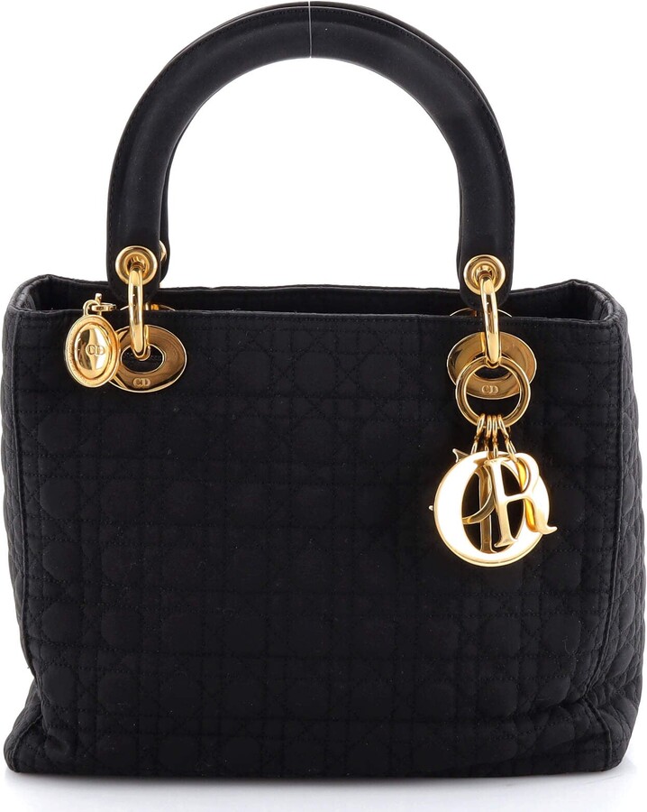 Christian Dior Lady Bag Cannage Quilt Nylon Medium - ShopStyle