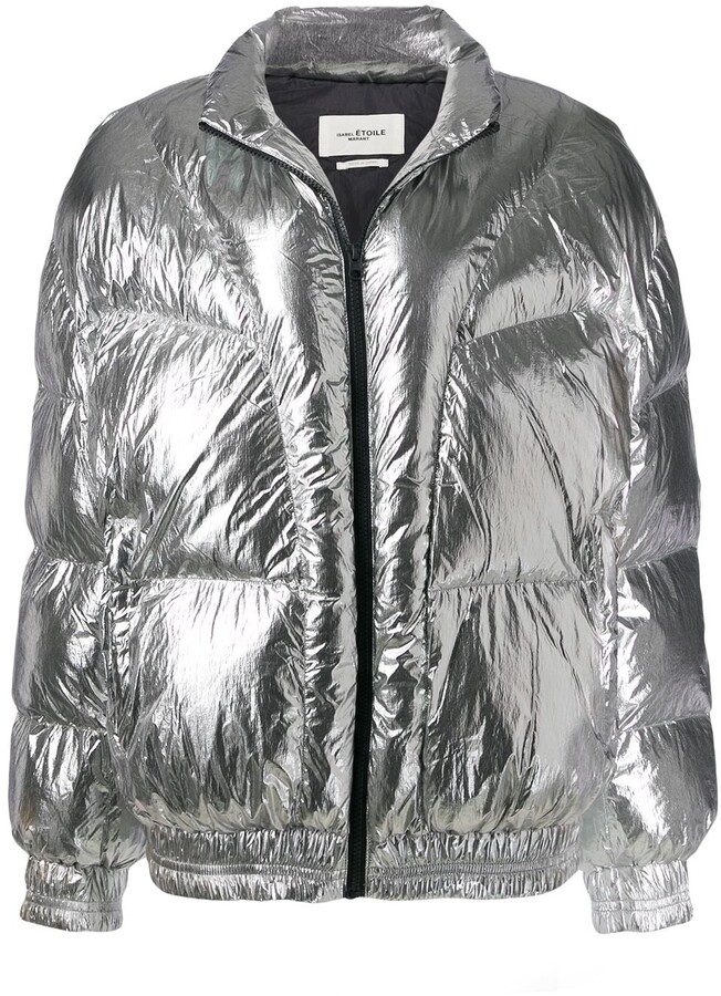 Etoile Isabel Marant Metallic Puffer Jacket - ShopStyle