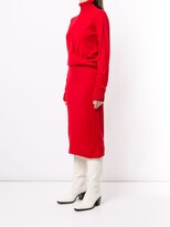 Thumbnail for your product : MSGM Knitted Roll-Neck Midi Dress