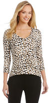 Thumbnail for your product : Chaus Draped Stone-Print Top