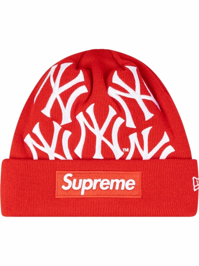 Supreme Lenticular Patch Beanie In Red