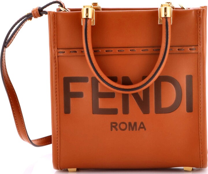 Fendi Sunshine Shopper Tote Leather Mini