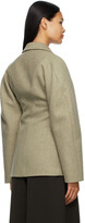 Thumbnail for your product : Bottega Veneta Taupe Wool Bowed Arm Coat