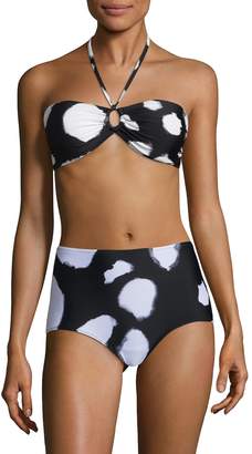 Norma Kamali Women's Jason Printed Bikini Top