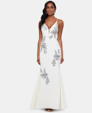 xscape illusion mermaid cocktail dress