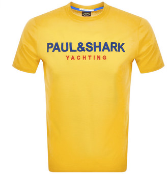 Paul & Shark Paul And Shark Logo T Shirt Yellow