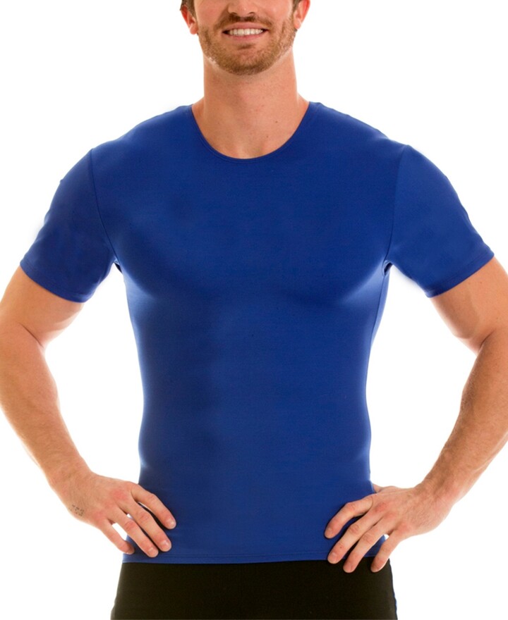 Instaslim Men's Big & Tall Compression Activewear Short Sleeve Crewneck T-shirt