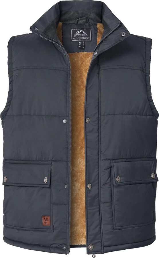 Men's Outerwear Gilets Winter Cold Weather Fleece Gilet for
