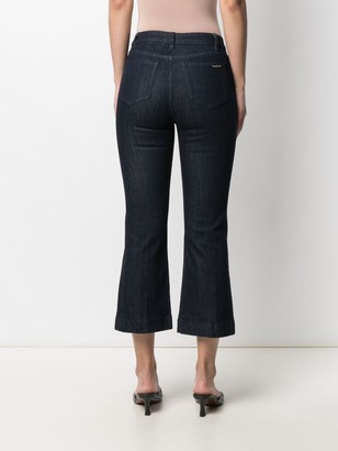 MICHAEL Michael Kors High-Rise Embossed-Buttons Cropped Jeans