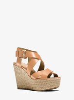 Thumbnail for your product : Michael Kors Celia Leather Wedge