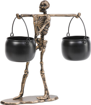 TJMAXX 15In Skeleton Decor With Hanging Candy Bowls