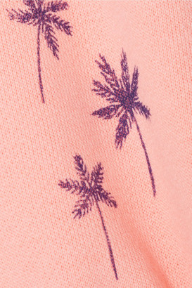 The Elder Statesman Printed Cotton-fleece Sweatshirt - Peach