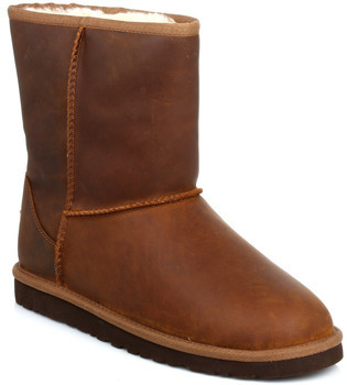UGG Kids Chestnut Classic Short Leather Boots Brown