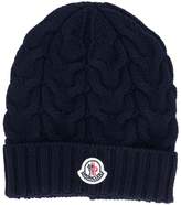 Thumbnail for your product : Moncler Enfant Ribbed Knit Logo Beanie