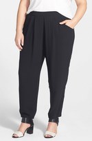 Thumbnail for your product : Eileen Fisher Silk Georgette Slouchy Ankle Pants (Plus Size)